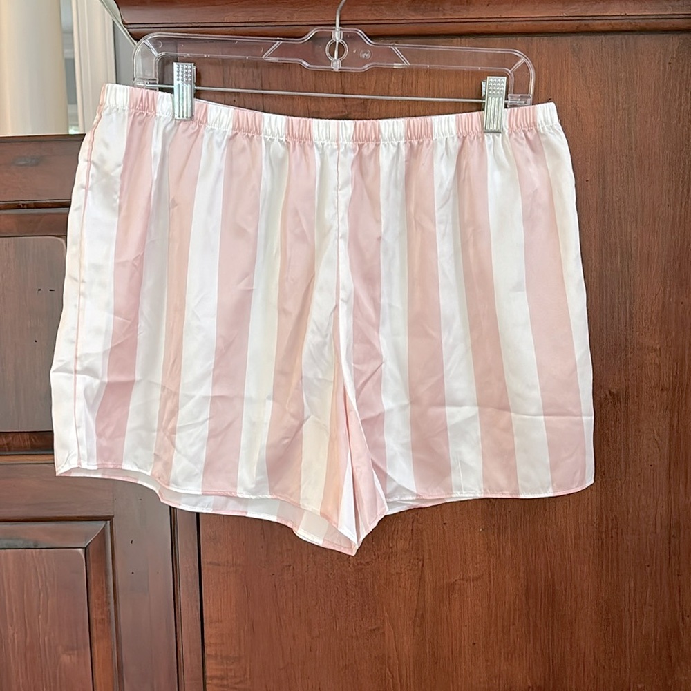 NWOT Striped Satin Pajama Shorts